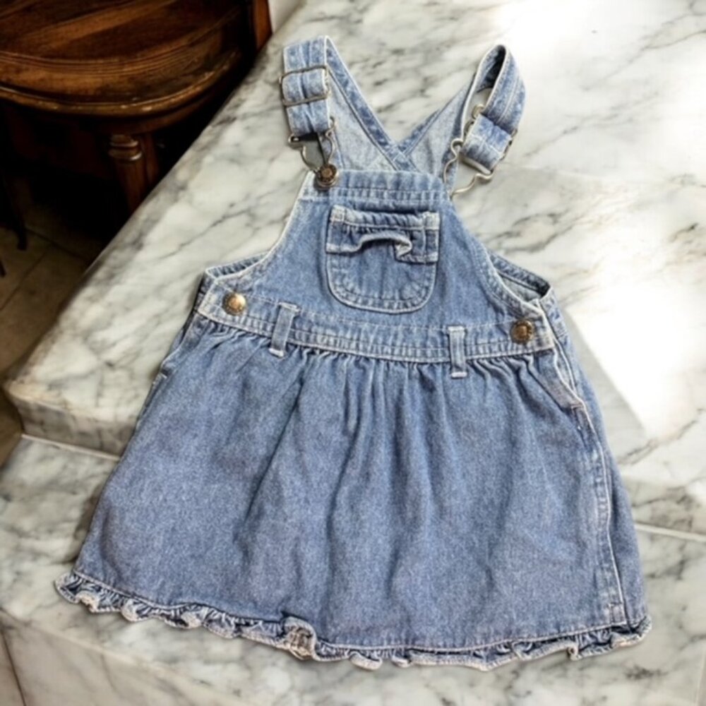 Arizona Denim Overall Dress w Ruffles Size 6-9 Months